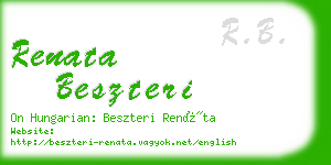 renata beszteri business card